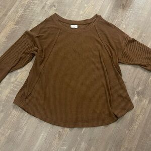Maurice’s 24/7 brown long sleeve top